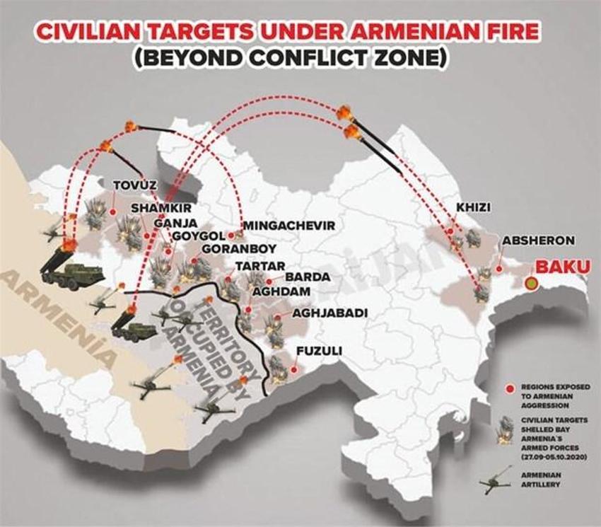 Azerbaycan Ermenistan savaşı! Son görüntüler geldi, işte yeni harita...