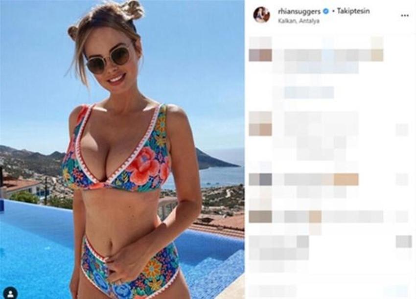 Antalya'da evlendiler! İngiliz model tatil için hep orayı tercih ediyor