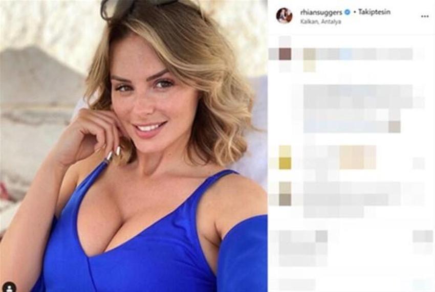 Antalya'da evlendiler! İngiliz model tatil için hep orayı tercih ediyor