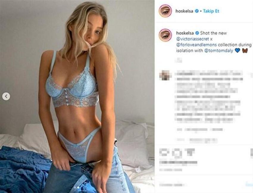 Elsa Hosk güzel haberi çıplak pozla duyurdu!