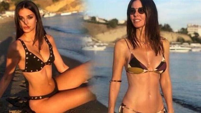 Deren Talu derin yırtmaçlı elbisesiyle Instagram'ı salladı