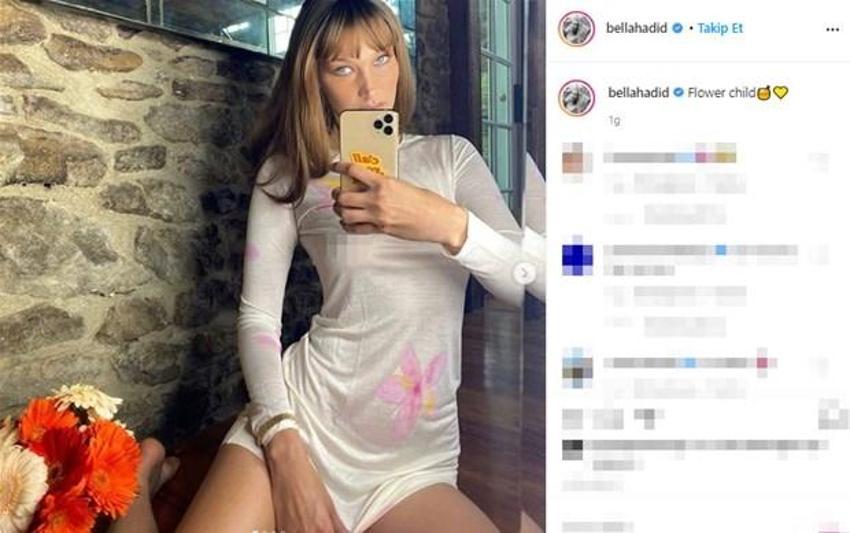 Bella Hadid'den olay paylaşım! Çıplak fotoğraf...