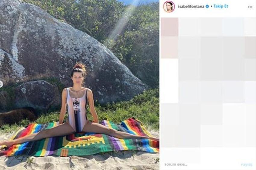 Isabeli Fontana esnekliğini sergiledi