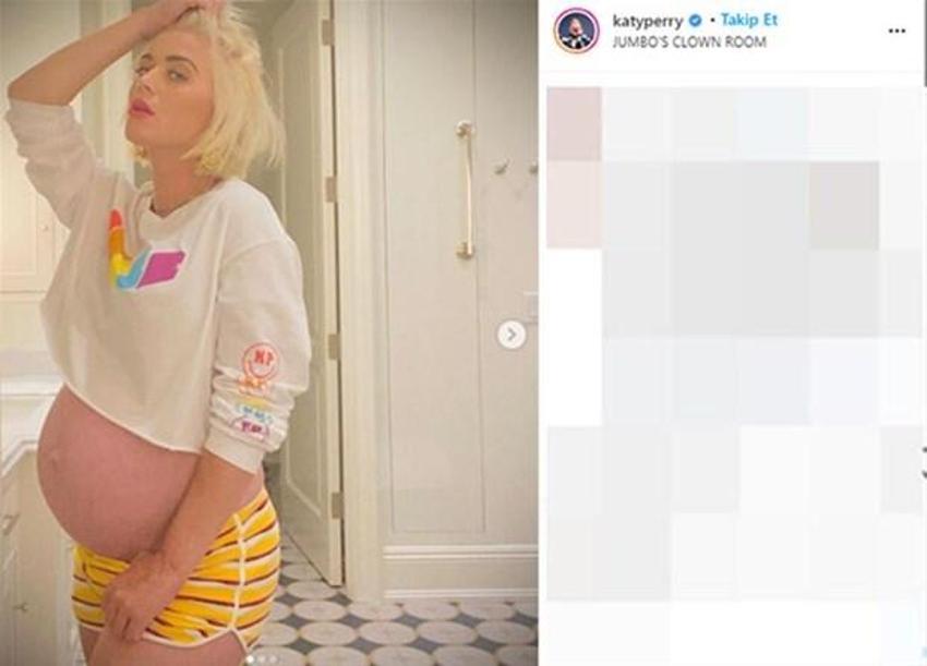 Katy Perry'nin karnı burnunda!