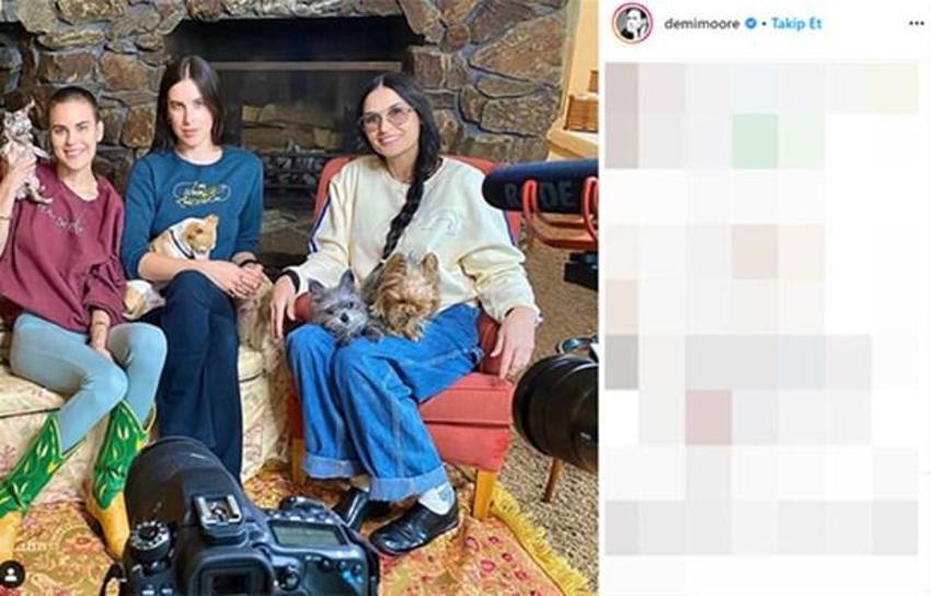 Demi Moore banyoyu ofise çevirdi!