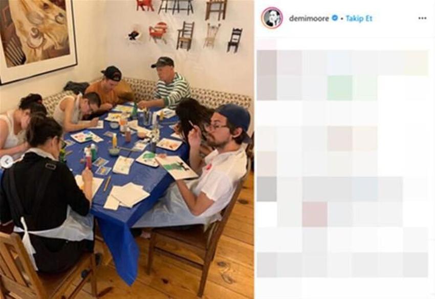 Demi Moore banyoyu ofise çevirdi!