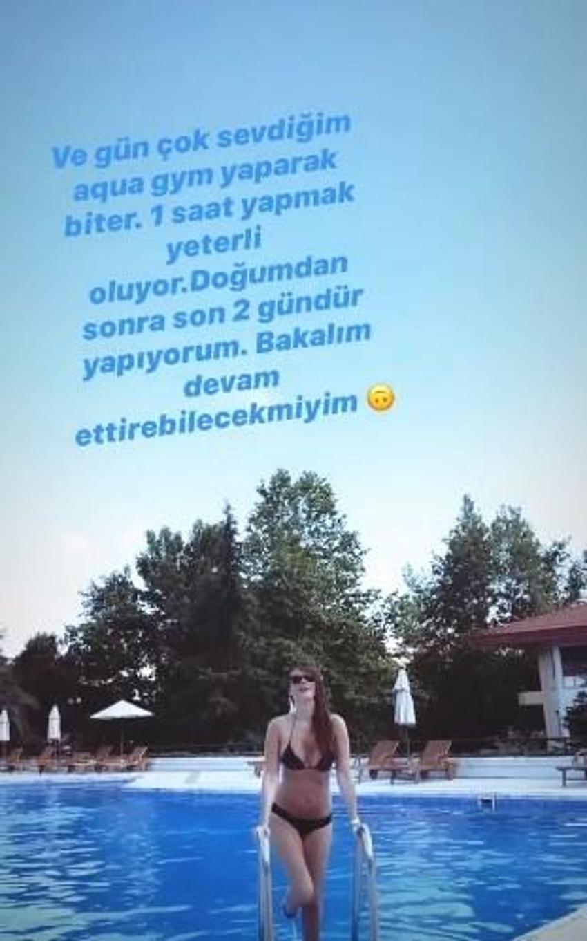 Herkes salonda Tülin Şahin havuzda!
