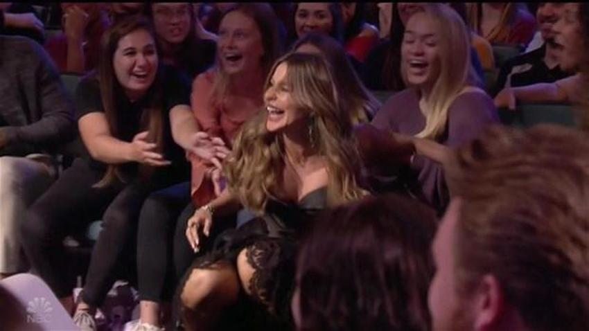 Sofia Vergara sahneden seyircilerin arasına düştü!