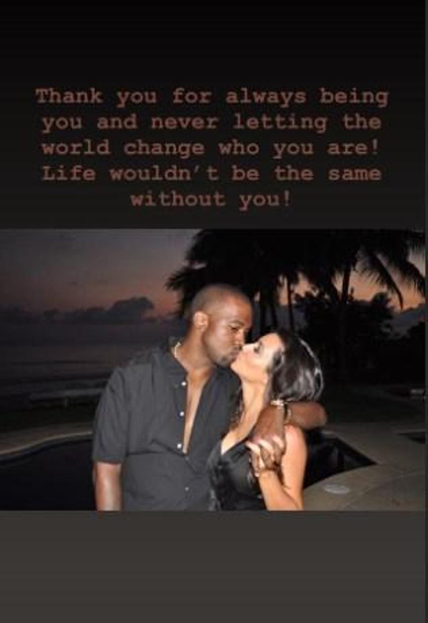 Kim'den romantik kutlama: Hayat sensiz olmaz!