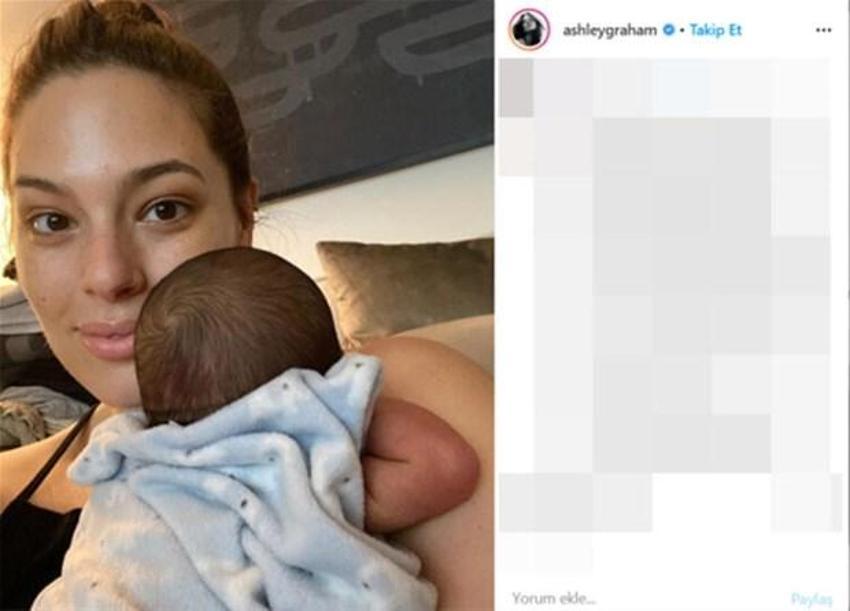 Ashley Graham anne olduktan sonra ilk kez kamera karşısına geçti!