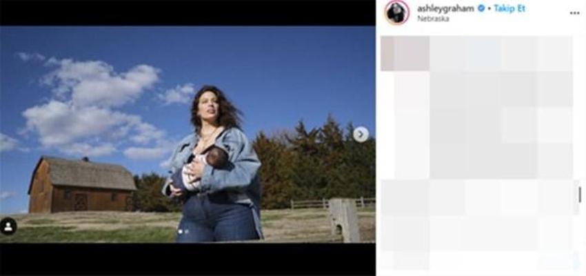 Ashley Graham anne olduktan sonra ilk kez kamera karşısına geçti!