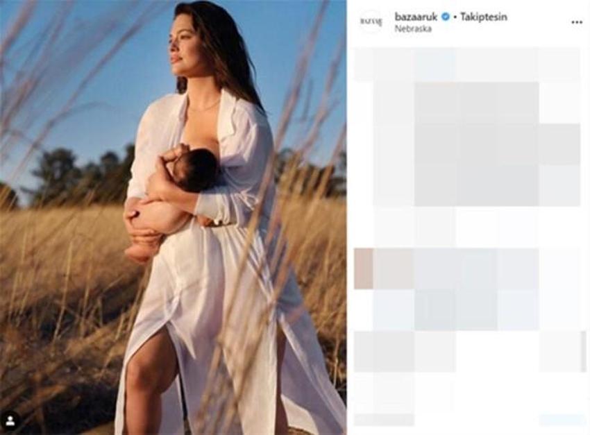 Ashley Graham anne olduktan sonra ilk kez kamera karşısına geçti!