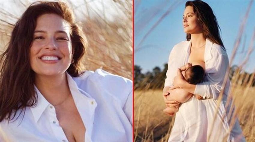 Ashley Graham anne olduktan sonra ilk kez kamera karşısına geçti!
