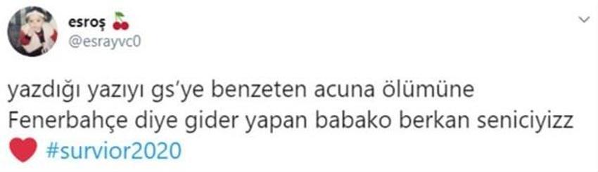 Survivor Berkan verdiği cevapla geceye damga vurdu!