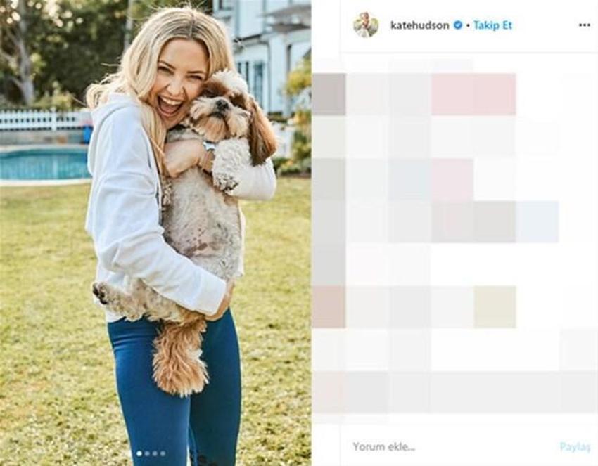 Kate Hudson'dan öpücüklü maske