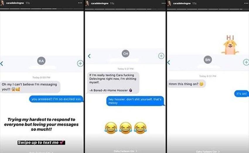 Cara Delevingne telefon numarasını paylaştı