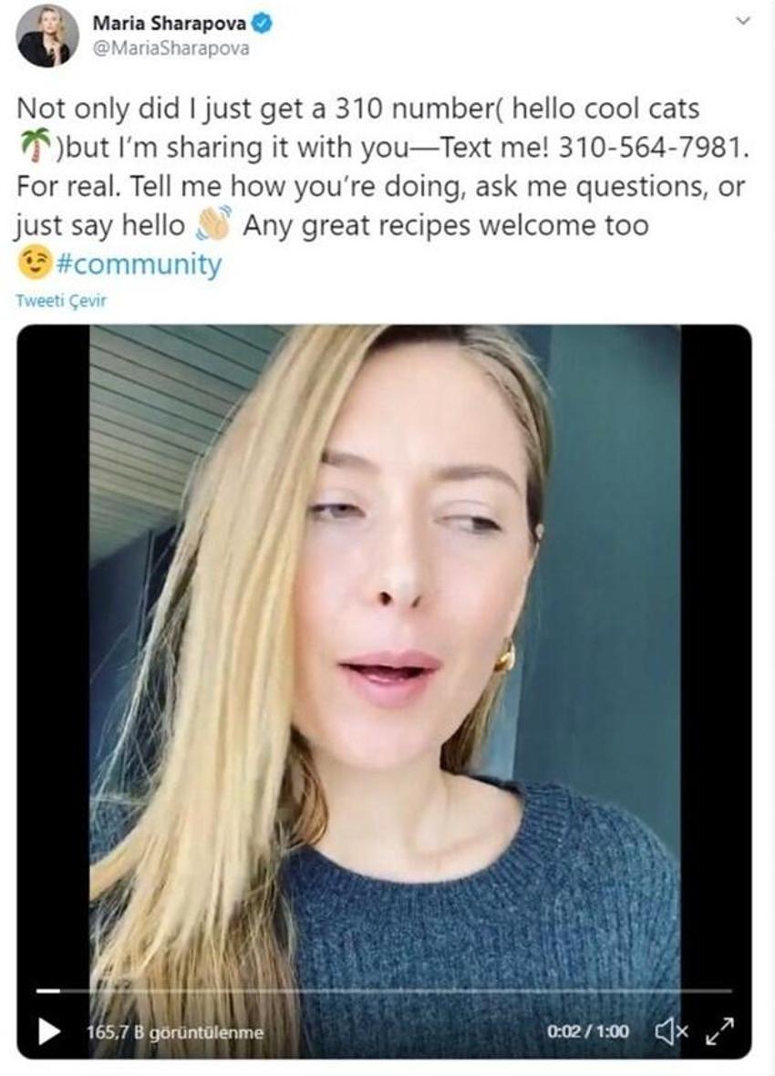 Maria Sharapova'dan karantina günlerinde şaşırtan hamle!