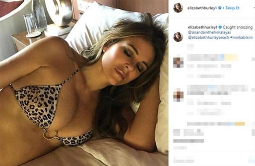 54'lük bikini yıldızı Elizabeth Hurley