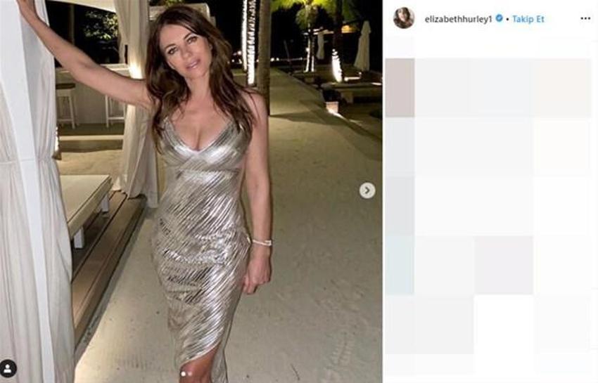 54'lük bikini yıldızı Elizabeth Hurley