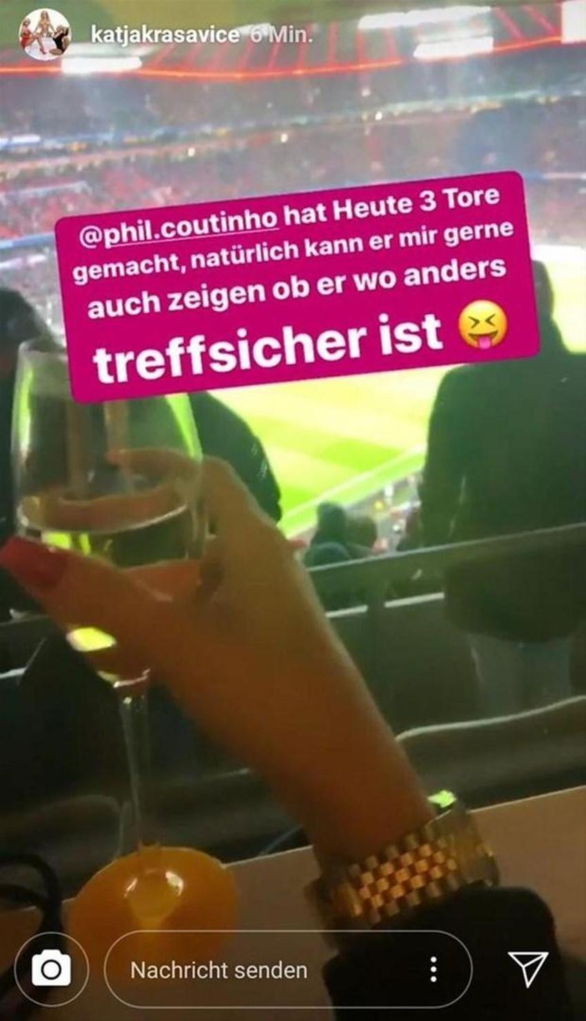 Katja Krasavice'den Philippe Coutinho'ya davet: Bana başka nerelerde gol atabileceğini göster!