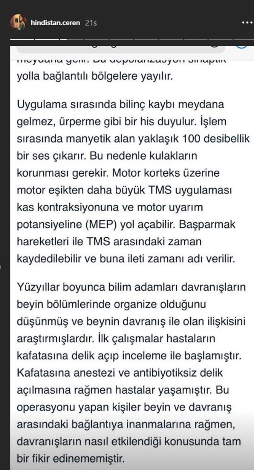 Ceren Hindistan hafızasını sildirdi