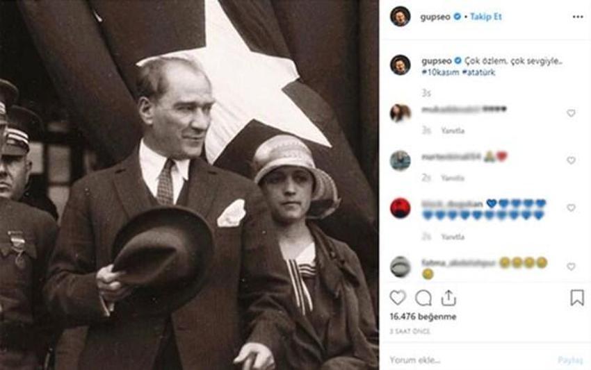 Ünlülerin 10 Kasım mesajları! 'Atam seni çok seviyoruz'