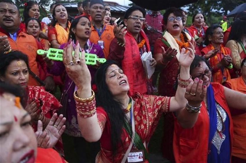 Katmandu'da renkli görüntüler