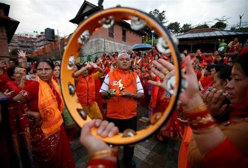 Katmandu'da renkli görüntüler