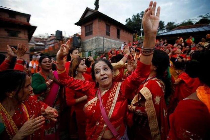 Katmandu'da renkli görüntüler