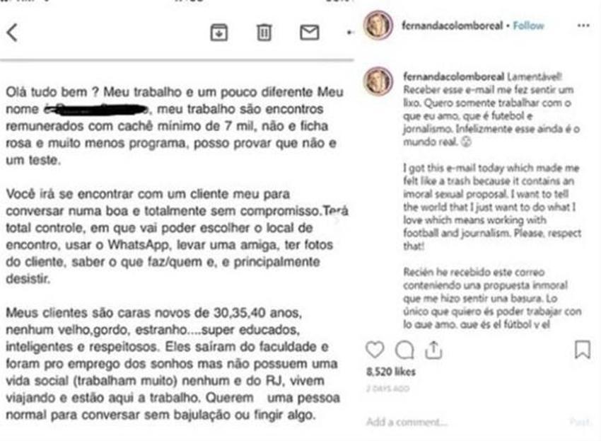 Fernanda Colombo'ya ahlaksız teklif!