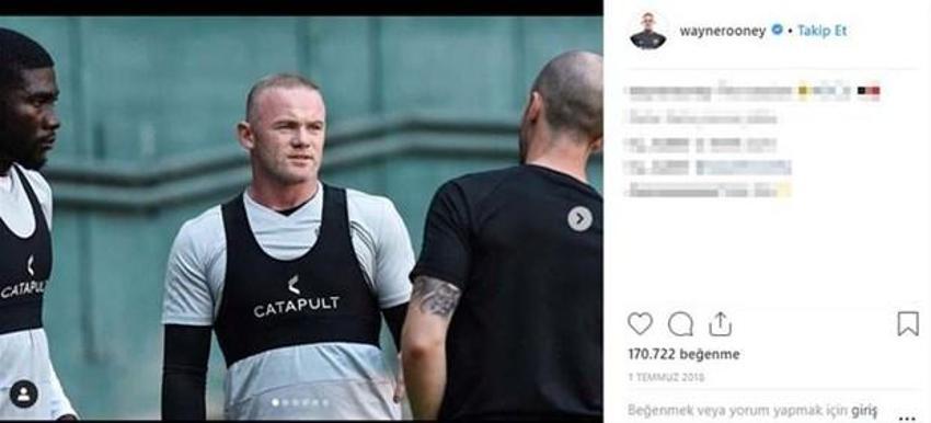 Wayne Rooney şimdi yandı