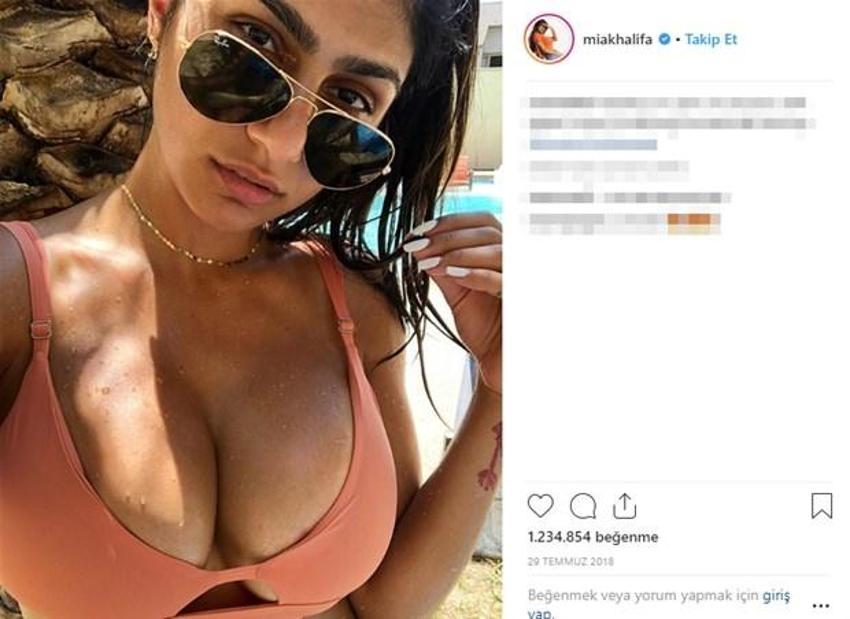 Mia Khalifa'nın formalı paylaşımı olay oldu