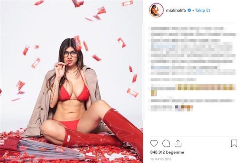 Mia Khalifa'nın formalı paylaşımı olay oldu