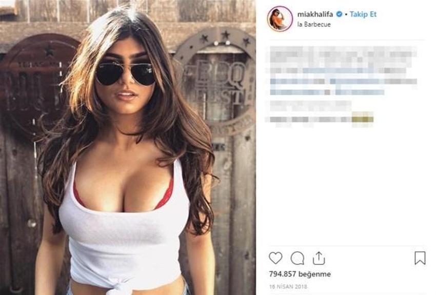 Mia Khalifa'nın formalı paylaşımı olay oldu