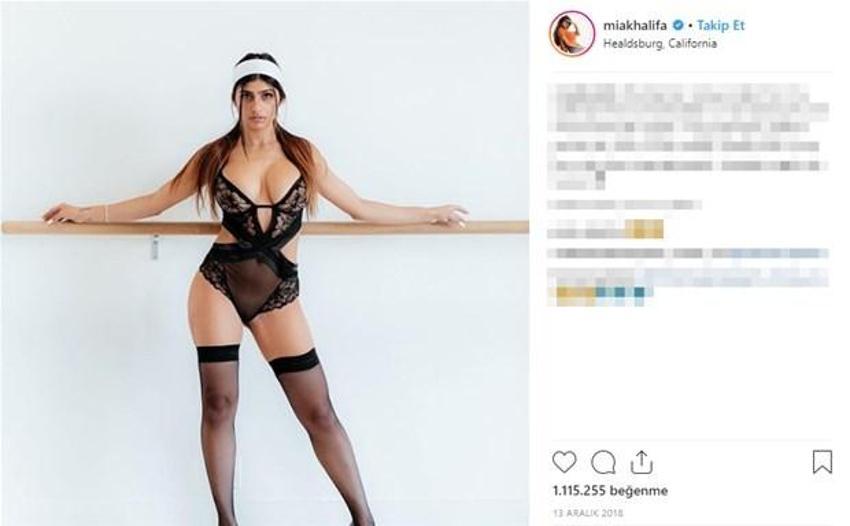 Mia Khalifa'nın formalı paylaşımı olay oldu