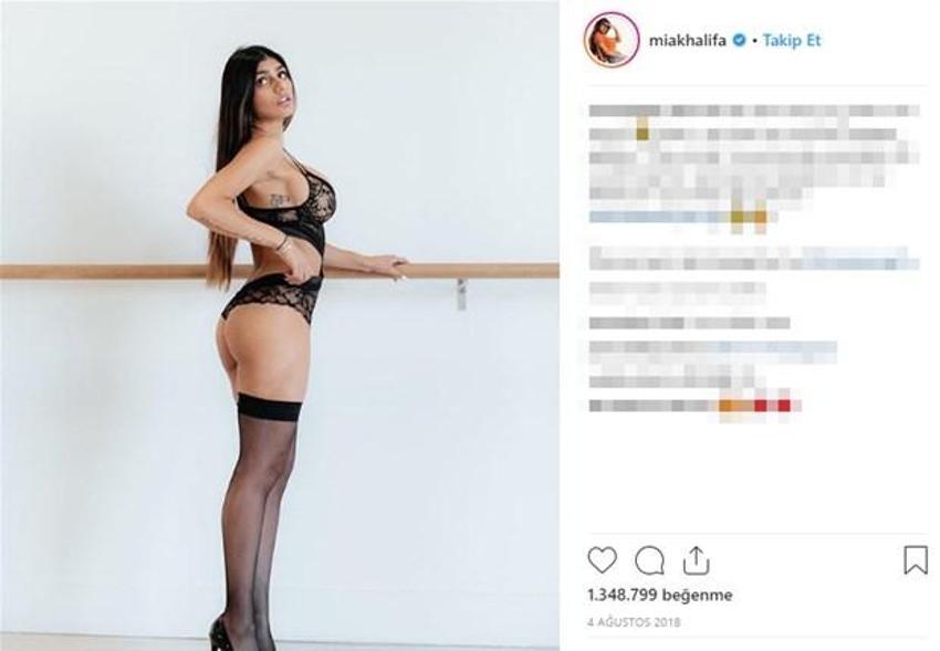 Mia Khalifa'nın formalı paylaşımı olay oldu