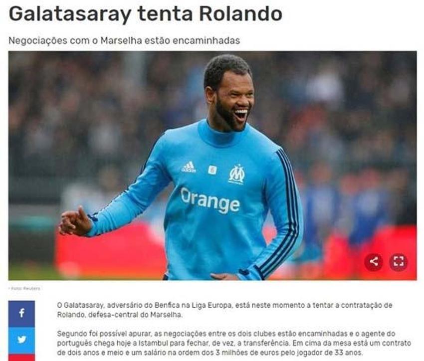 Rolando'nun menajeri G.Saray için geliyor!