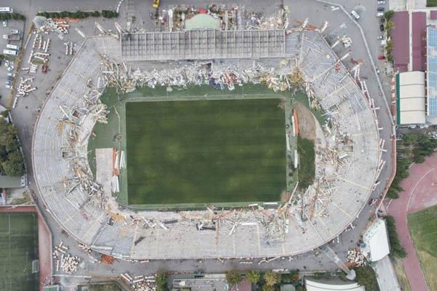 Ankara 19 Mayıs Stadı'nın yıkımına devam ediliyor
