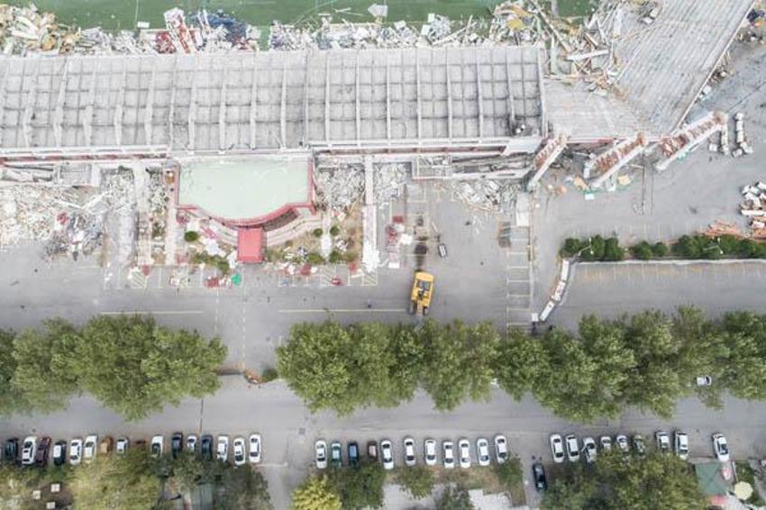 Ankara 19 Mayıs Stadı'nın yıkımına devam ediliyor