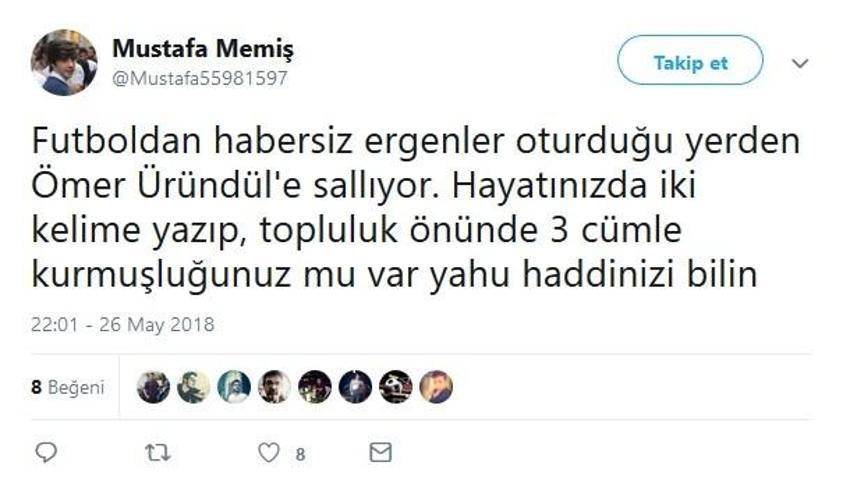 Sosyal medyada Ömer Üründül fırtınası!
