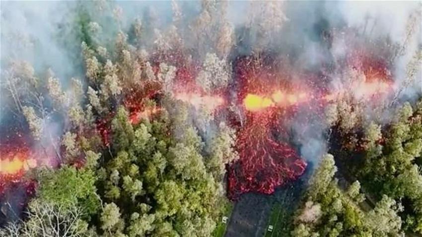 Hawaii'de Kilauea Yanardağı faaliyete geçti! Dehşete düşüren kareler