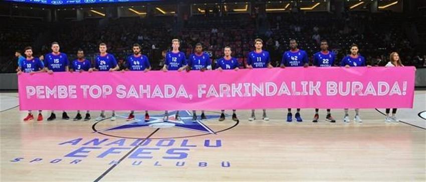 Anadolu Efes - Real Madrid maçı Pembe Top'la başladı