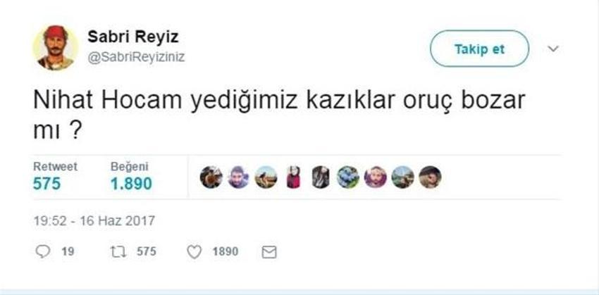 Sabri Reyiz'den Nihat Hatipoğlu'na ilginç soru!