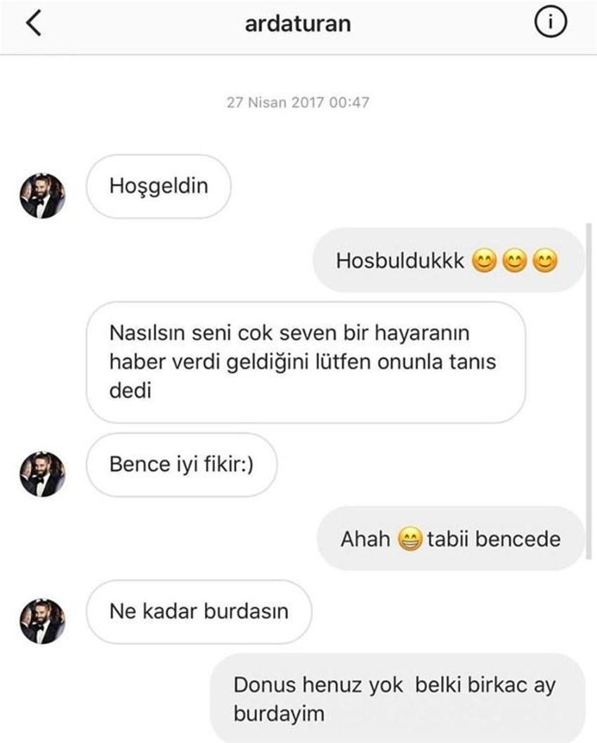 Arda Turan ile Cansel Çördük'ün yazışmaları ortaya çıktı