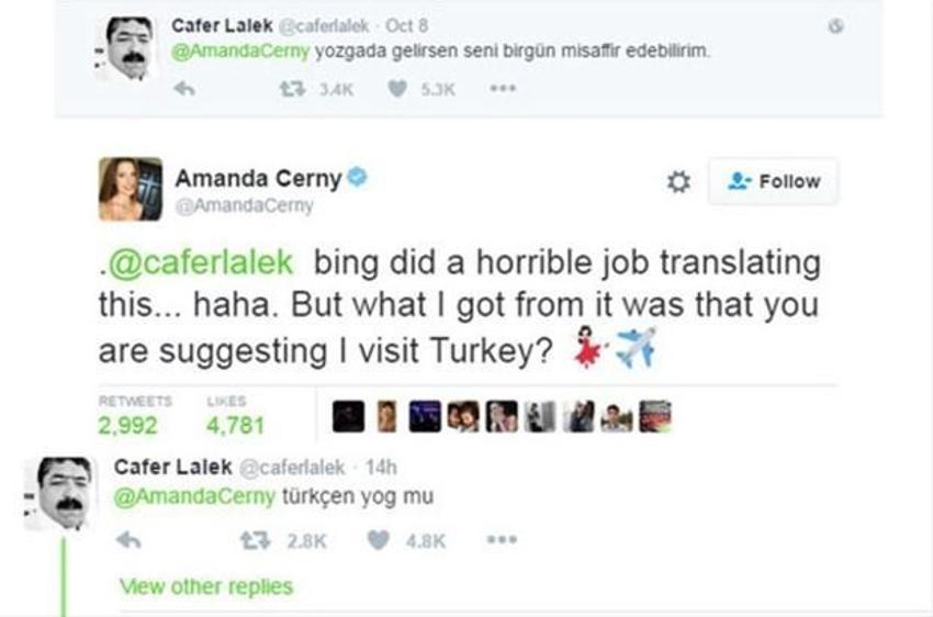 Yozgatlı Dayı Amanda Cerny'e Türk bayrağı astırdı!