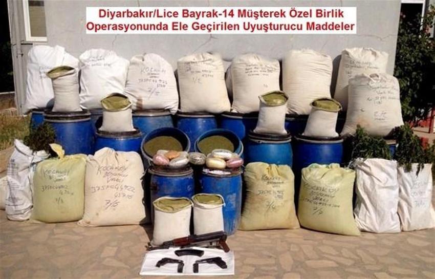 Lice'de terörün finans kaynağı uyuşturucuya büyük darbe