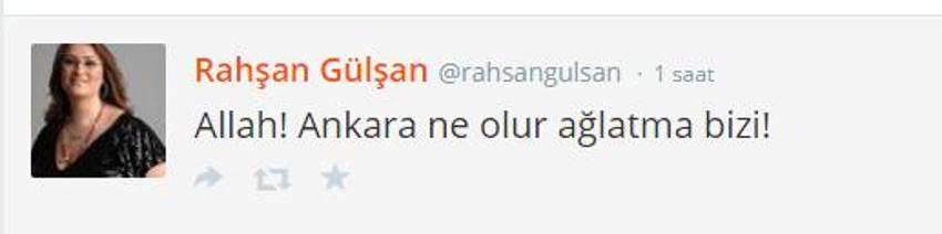 Ankara patlaması sonrası ünlülerden tepkiler