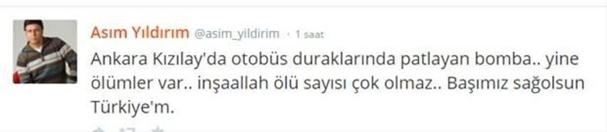 Ankara patlaması sonrası ünlülerden tepkiler