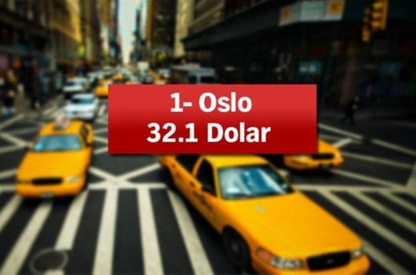 Dünyada taksi fiyatları (5 km için)