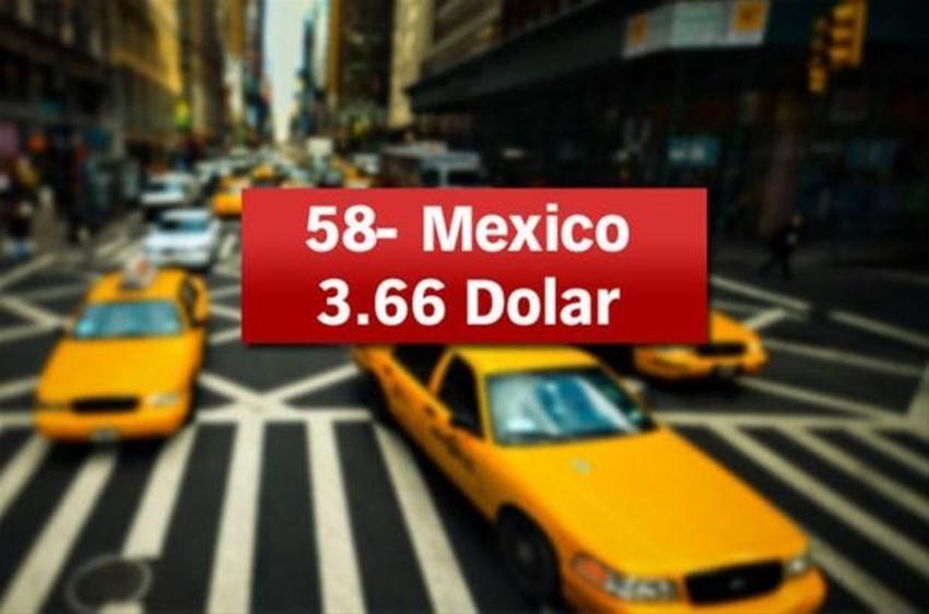 Dünyada taksi fiyatları (5 km için)